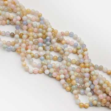 Morganit kulki gładkie 6mm multikolor