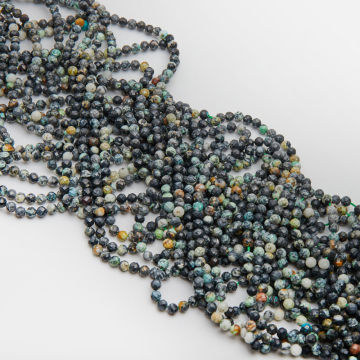 Turkus afrykański kulki fasetowane 4,5mm