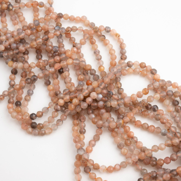 Kamień słoneczny kulka fasetowana 3mm