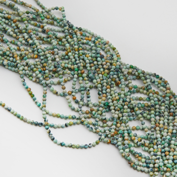 Turkus afrykański kulka fasetowana 3mm