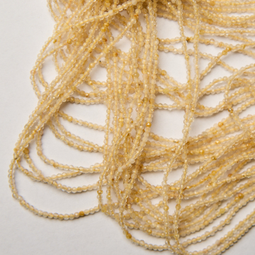 Kryształ górski z rutylem kulki fasetowane 2mm