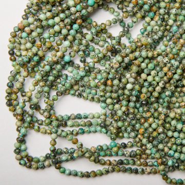Turkus afrykański kulka fasetowana 4mm
