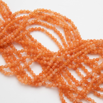 Agat łososiowy kulki fasetowane 3,5 mm