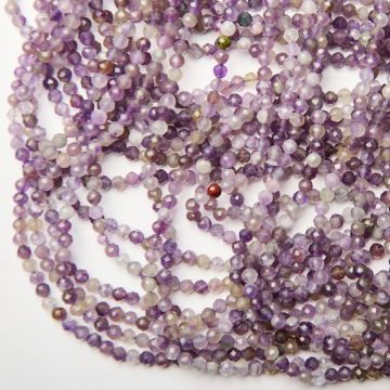 Ametyst kulka fasetowana 4mm
