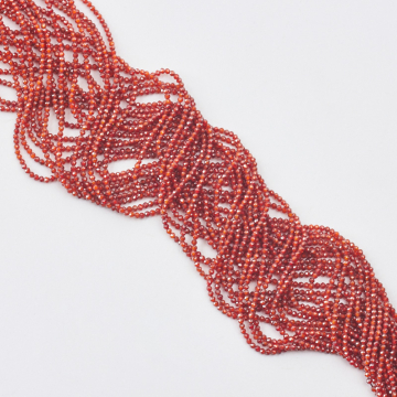 Cyrkonia kulka fasetowana pomarańczowa 2mm