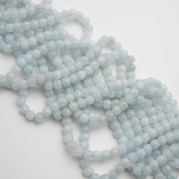 Akwamaryn kostka fasetowana 6mm