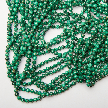 Malachit kulka fasetowana 4mm