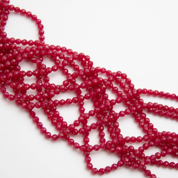 Rubin kulka fasetowana 4mm Rubin kulka fasetowana 4mm