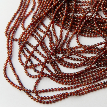 Granat pomarańczowy kulka fasetowana 3mm