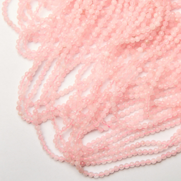 Kryształ górski różowy kulka fasetowana 3mm