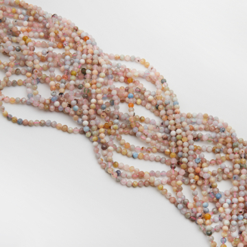 Morganit kulka fasetowana 4mm