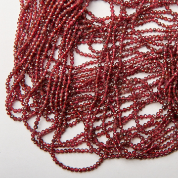 Granat kulka fasetowana 3mm