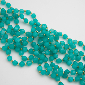 Amazonit baryłka fasetowana 8mm