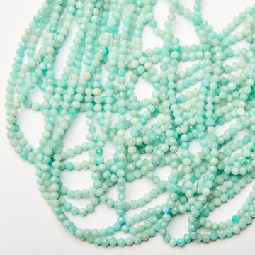 Amazonit kulka fasetowana 3mm