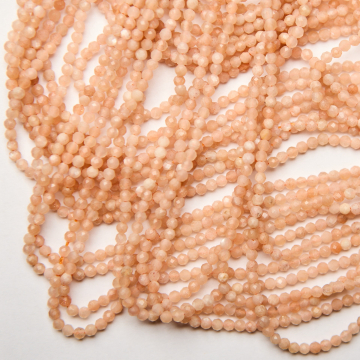 Kamień słoneczny kulka fasetowana 3mm