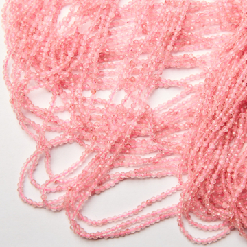 Kryształ górski truskawkowy kulka fasetowana 2,5mm