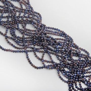 Rubin z szafirem kulka fasetowana 4mm