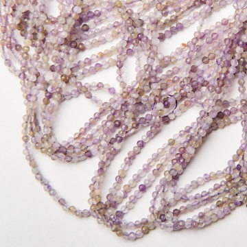 Ametyst kulka fasetowana 2mm