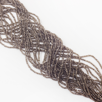 Srebrny obsydian kulka fasetowana 2mm