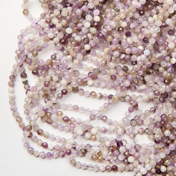Ametyst lawendowy kulka fasetowana 4mm