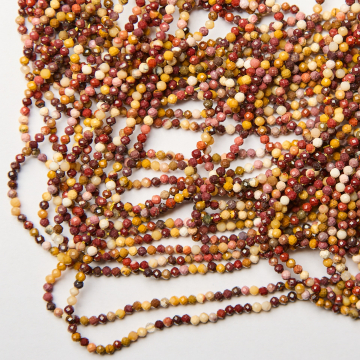 Jaspis mokait kulka fasetowana 2mm