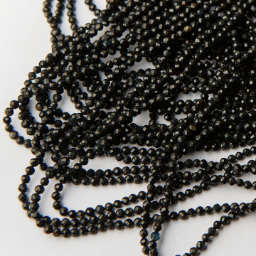 Czarny turmalin kulka fasetowana 3,5mm