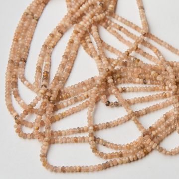 Kamień słoneczny oponka fasetowana 2x3,5mm