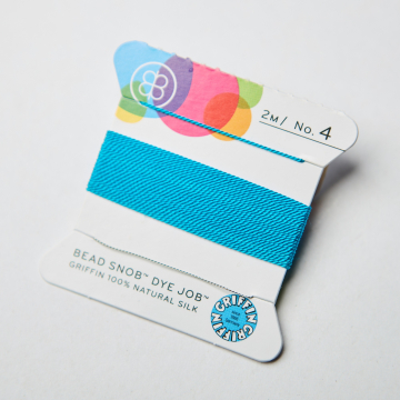 Nici jedwabne z igłą dark cerulean blue 0,6mm