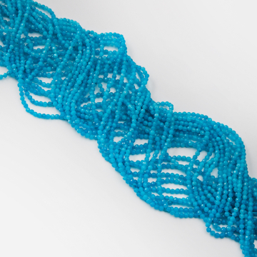 Agat niebieski kulka fasetowana 3,5mm