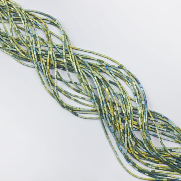 Hematyt platerowany słupek kwadratowy emerald 3x1mm