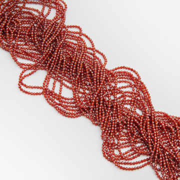 Granat  kulka fasetowana 2,5mm