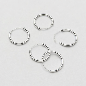 Srebrne kolczyki koła AG925 20mm