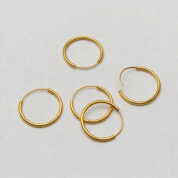 Srebrne kolczyki koła AG925 pozłacane 20mm