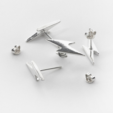 Srebrne kolczyki pioruny AG925 18x5mm