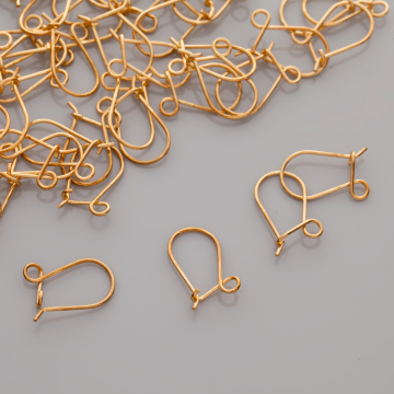 Srebrne bigle zamykane dwustronne AG925 pozłacane 16mm