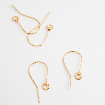 Srebrne bigle z kółeczkiem AG925 pozłacane 26mm