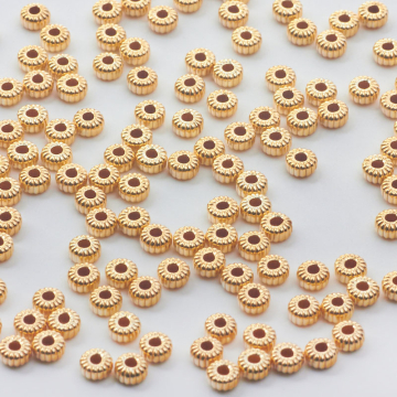 Srebrne oponki nacinane AG925 pozłacane 4mm