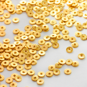 Srebrna przekładka kółko pozłacana AG925 4mm