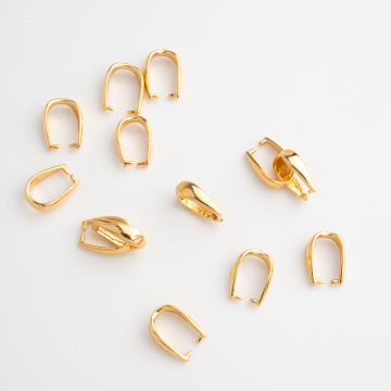 Srebrna krawatka do kamieni zwężana pozłacana AG925 9mm