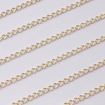 Srebrny łańcuszek rombo diamentowany AG925 pozłacany 3mm