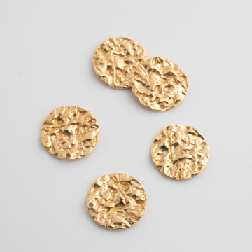 Srebrna zawieszka kółko pogniecione AG925 złoty 14,3mm