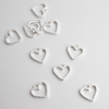 Srebrna zawieszka serce 11,5mm AG925