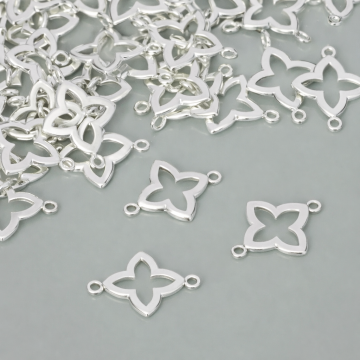 Łącznik srebrny lilijka AG925 14mm