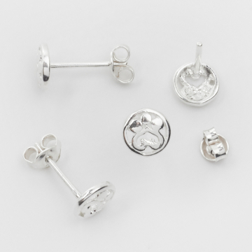 Srebrne kolczyki ze znakiem Om AG925 6,5mm