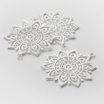 Srebrna zawieszka mandala do naszyjników AG925  41mm