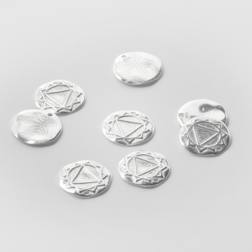 Srebrna zawieszka czakra splotu słońca AG925 14mm