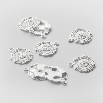 Srebrna zawieszka w stylu boho kółko AG925 16mm