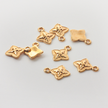 Srebrna zawieszka lilijka AG925 pozłacana 11,5mm