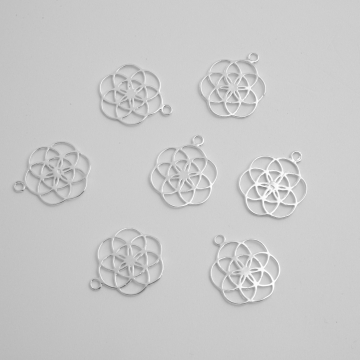 Srebrna zawieszka kwiat życia AG925 17mm