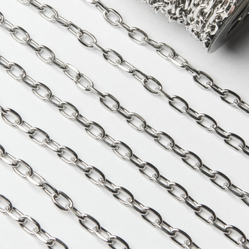 Łańcuch ze stali owal fasetowany 11x7mm